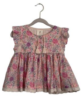 Spell & The Little Gypsies RARE Folk Town Girl's Floral Blouse Springtime 4T NWT